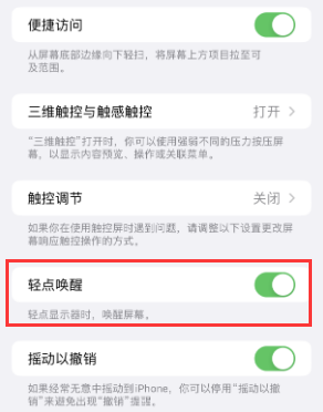 阎良苹果授权维修站分享iPhone轻点无法唤醒怎么办 