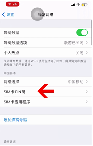 阎良苹果14维修网分享如何给iPhone14的SIM卡设置密码 