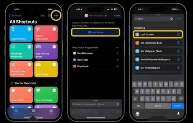 阎良苹果14锁屏维修店分享iPhone14升级iOS16.4后如何创建锁屏快捷方式 